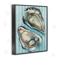 Stupell Studio | Oysters on Blue Stripes