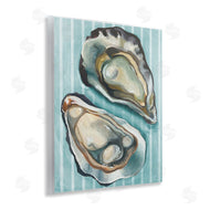 Stupell Studio | Oysters on Blue Stripes