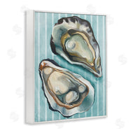 Stupell Studio | Oysters on Blue Stripes