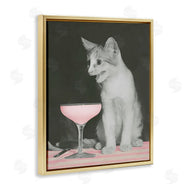Stupell Studio | Cat & Pink Drink