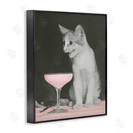 Stupell Studio | Cat & Pink Drink