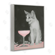Stupell Studio | Cat & Pink Drink