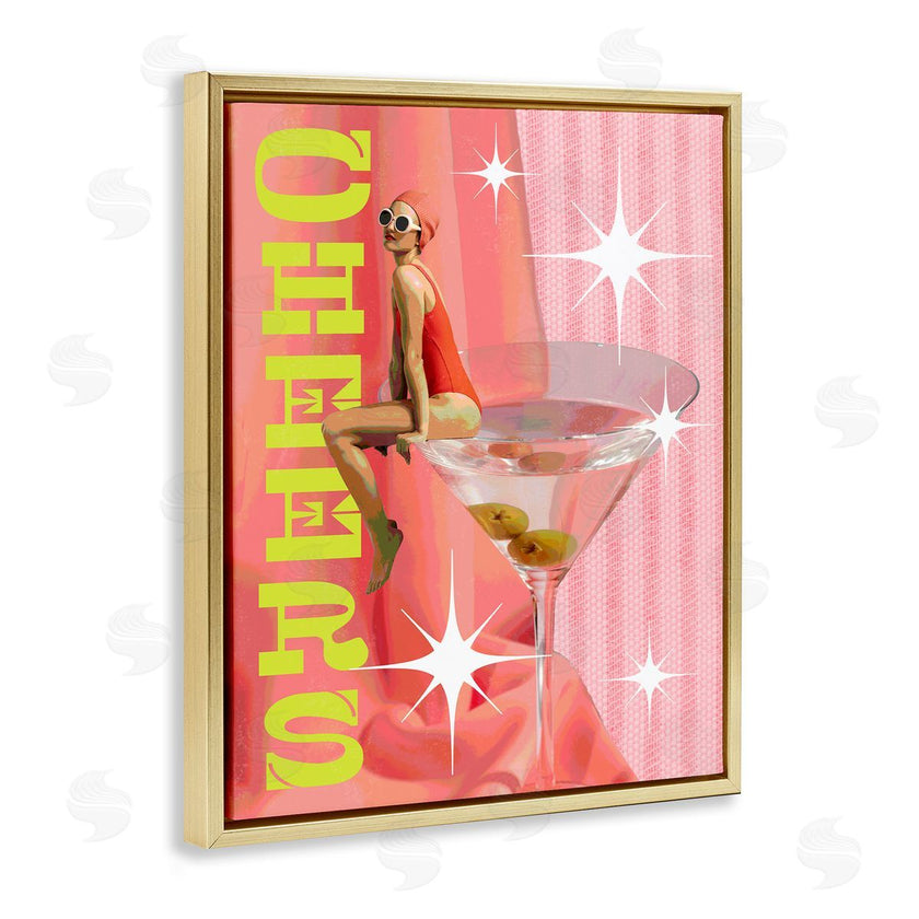 Stupell Studio | Cheers Retro Drink & Swimmer