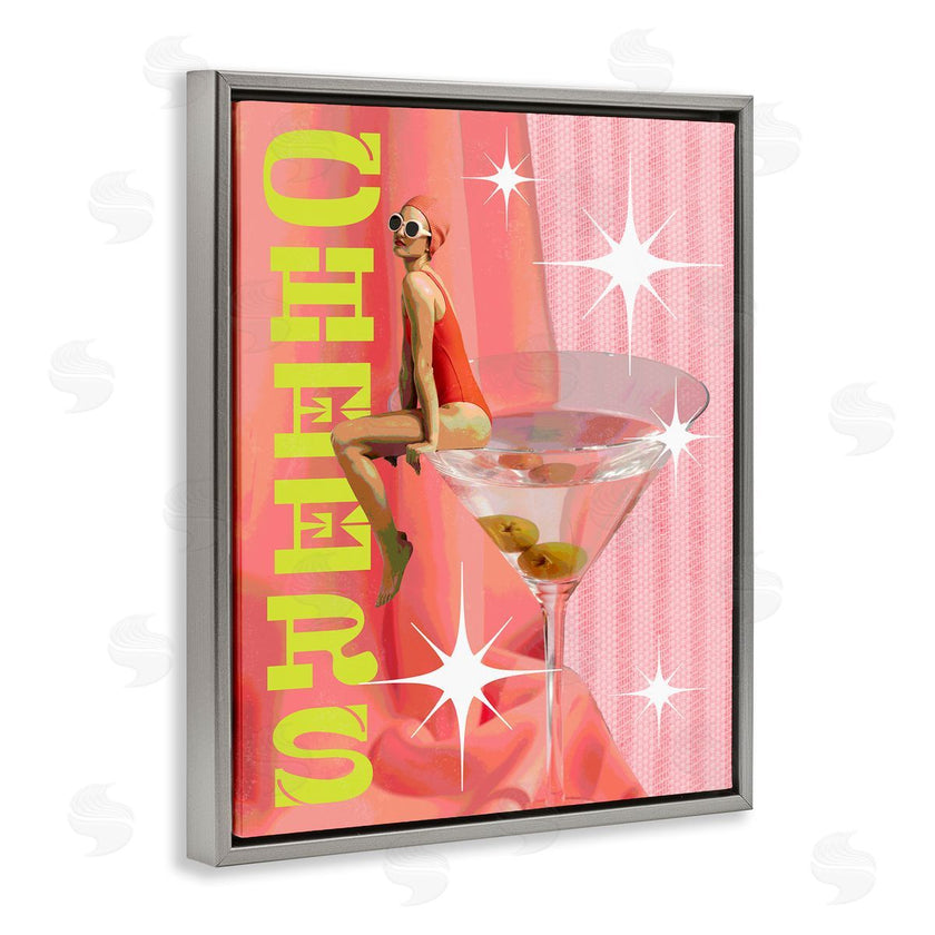 Stupell Studio | Cheers Retro Drink & Swimmer