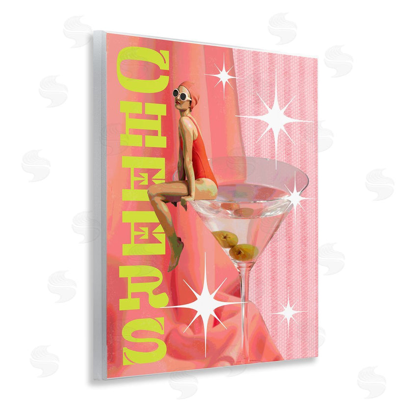 Stupell Studio | Cheers Retro Drink & Swimmer