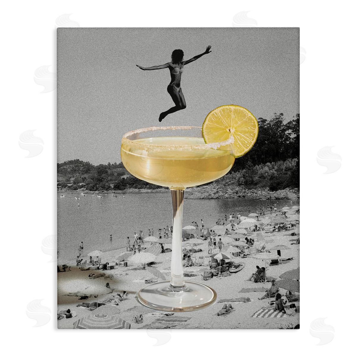 Swimming in Cocktail Canvas Wall Art, Home Decor by Stupell Studio
