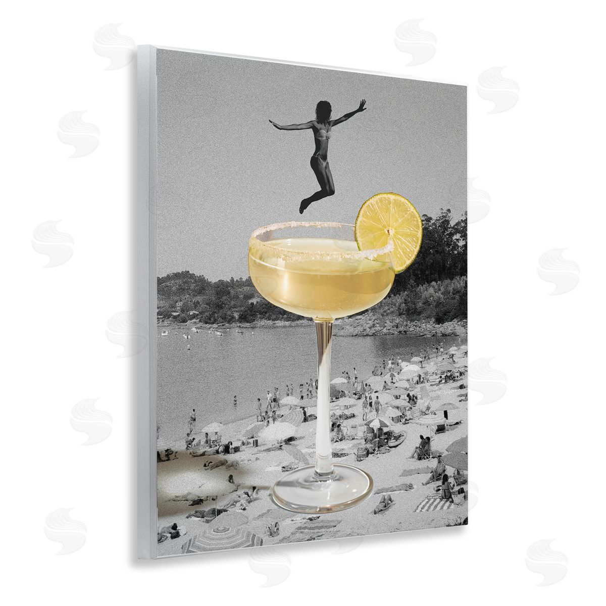 Swimming in Cocktail Wood Plaque Wall Art, Home Decor by Stupell Studio
