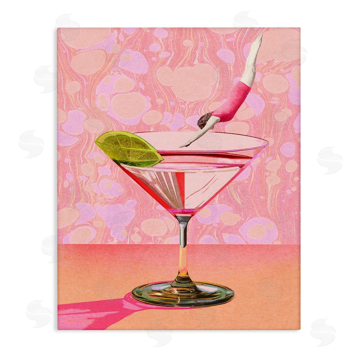 Diver in Cocktail Canvas Wall Art, Home Decor by Stupell Studio
