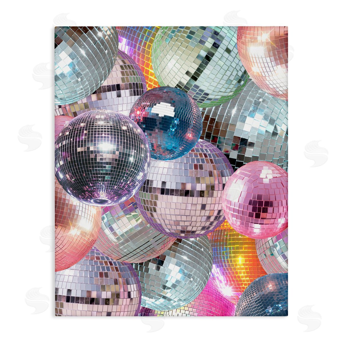 Pastel Disco Balls Cluster Canvas Wall Art, Home Decor by Stupell Studio