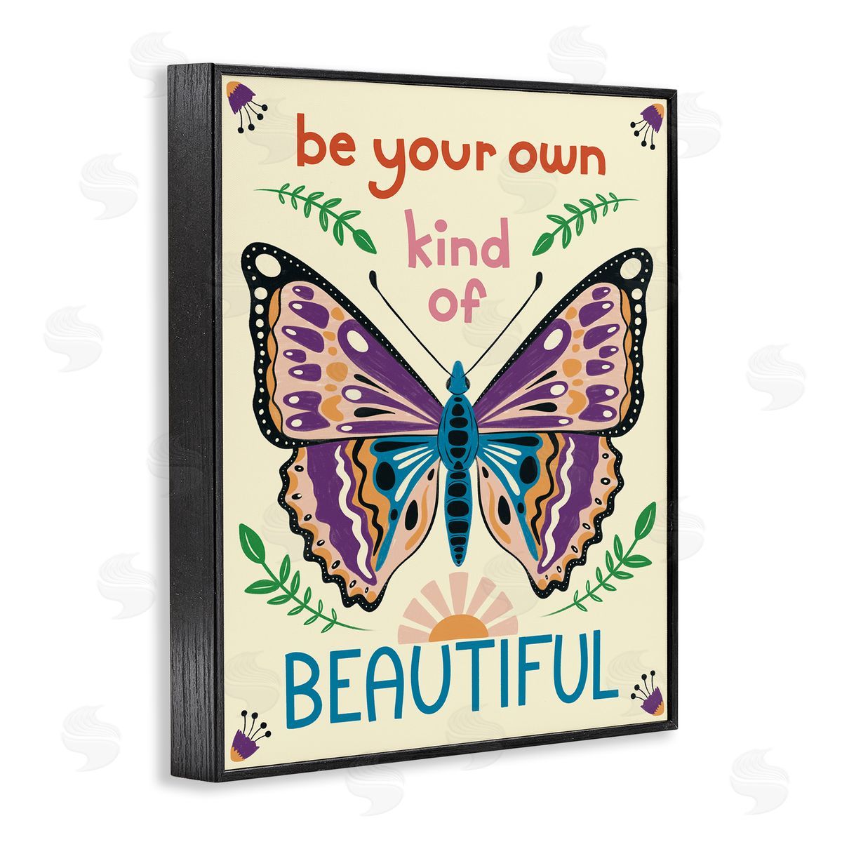 Your Own Beautiful Butterfly Black Frame Print Wall Art, Home Decor by Carrie Cantwell