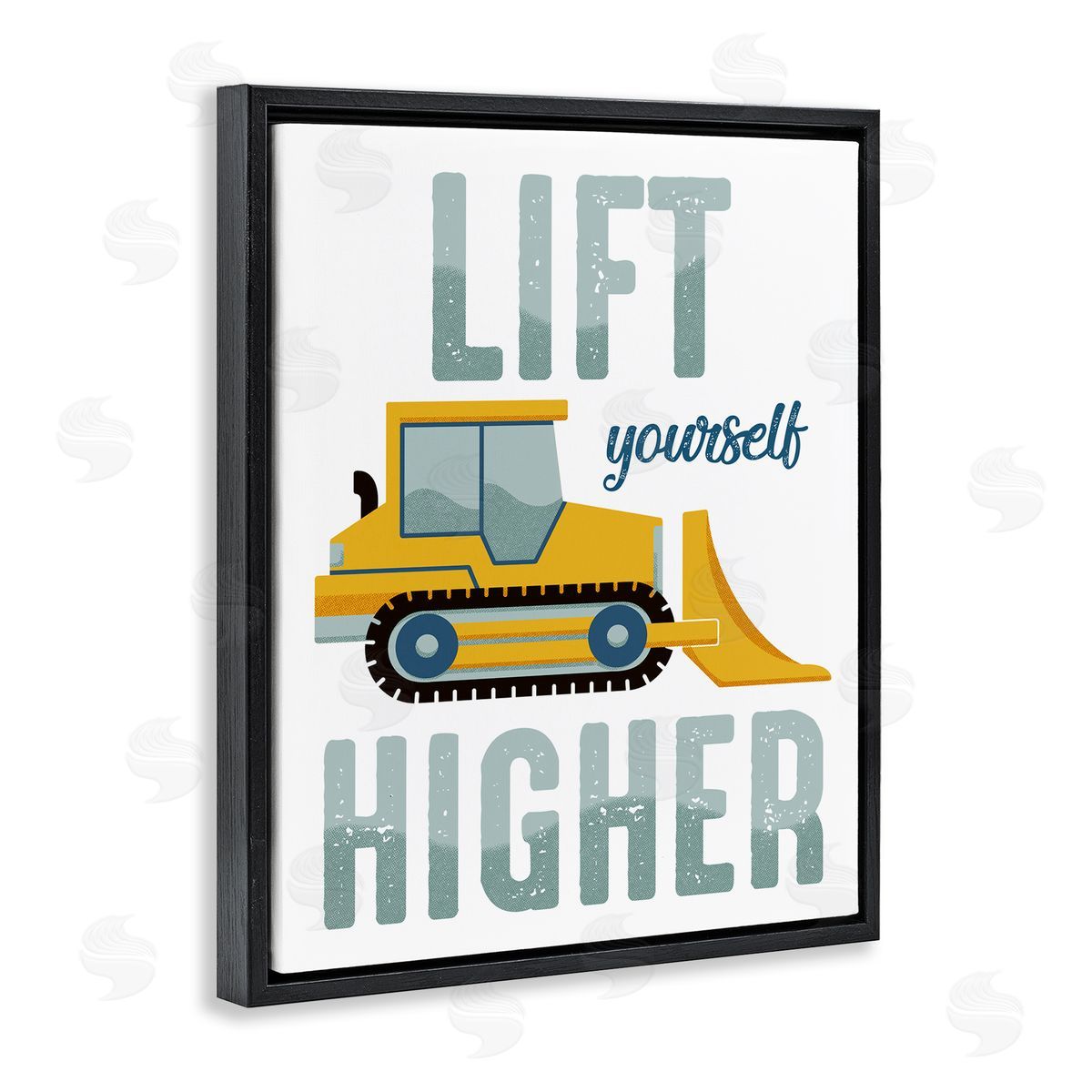 Lift Yourself Higher Phrase Black Floating Frame Canvas Wall Art, Home Decor by Marcus Prime
