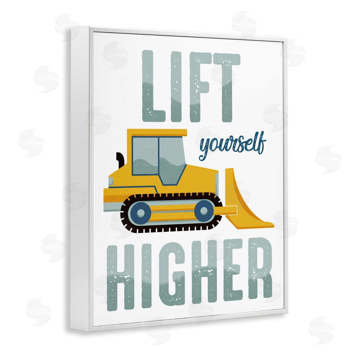 Lift Yourself Higher Phrase White Frame Print Wall Art, Home Decor by Marcus Prime