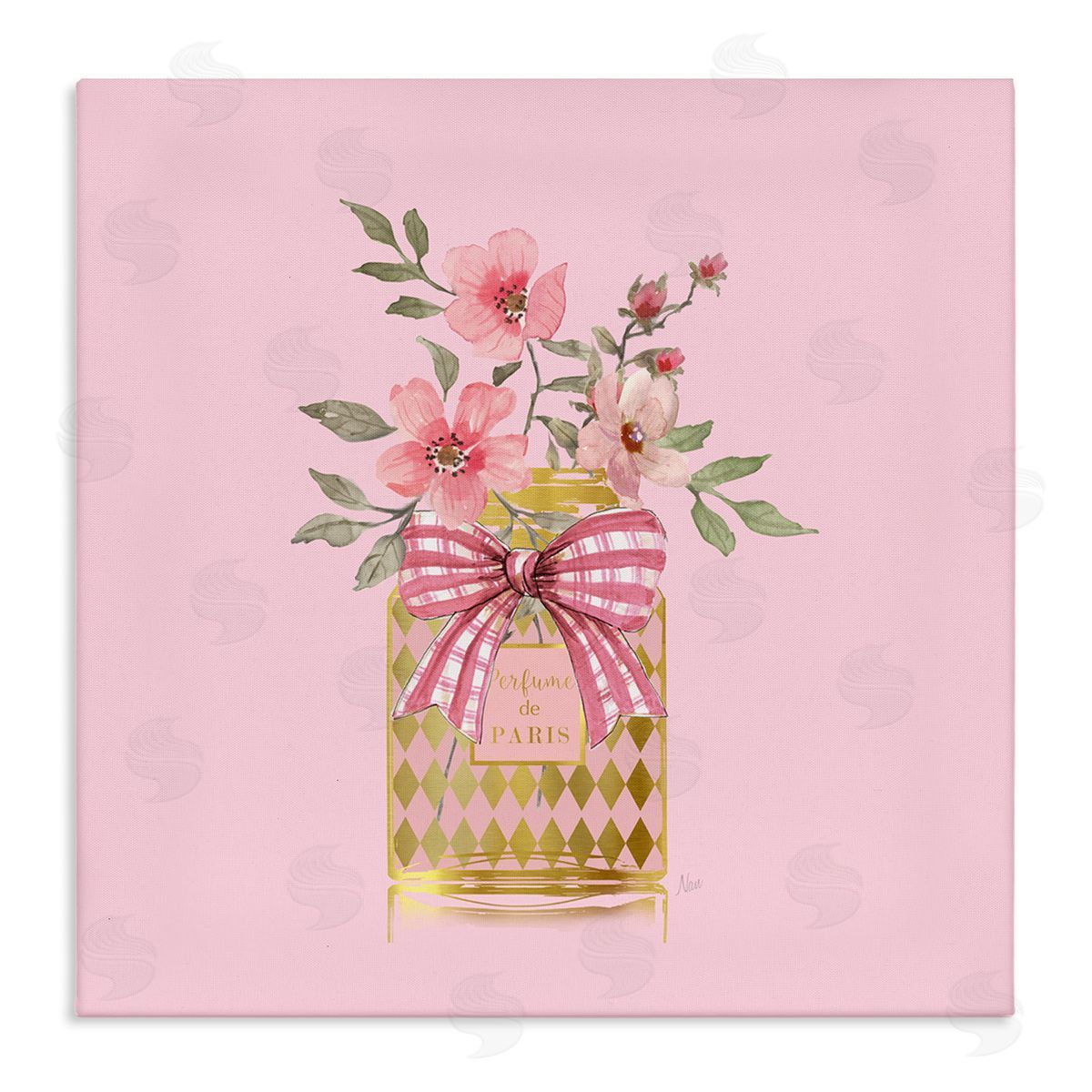 Perfume Bouquet Florals Canvas Wall Art, Home Decor by Nan