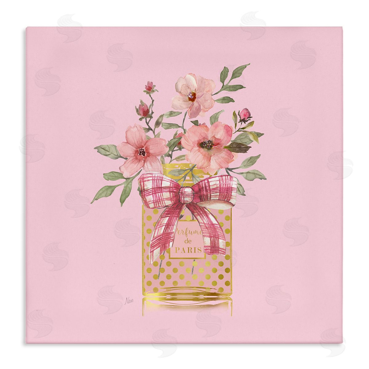 Wildflower Perfume Bouquet Canvas Wall Art, Home Decor by Nan