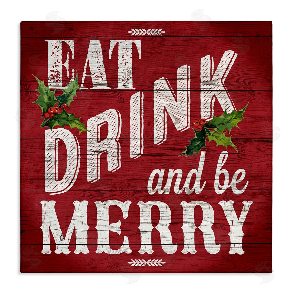 Vintage Be Merry Canvas Wall Art, Home Decor by Susan Arnot