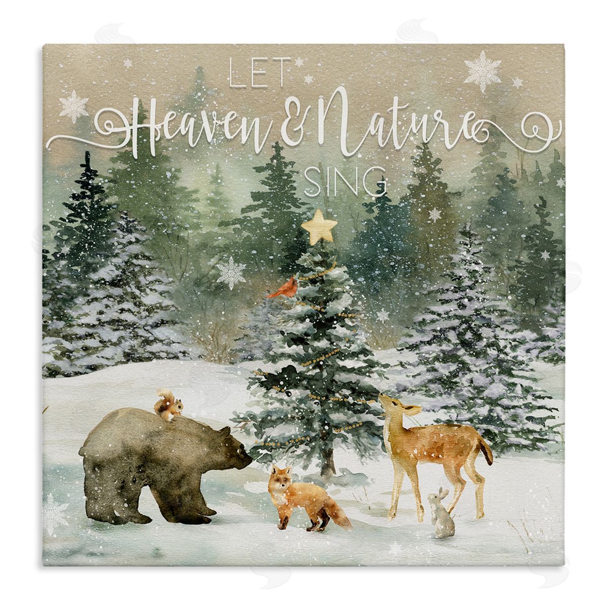 Inspiring Woodland Animals Canvas Wall Art, Home Decor by Livi Finn