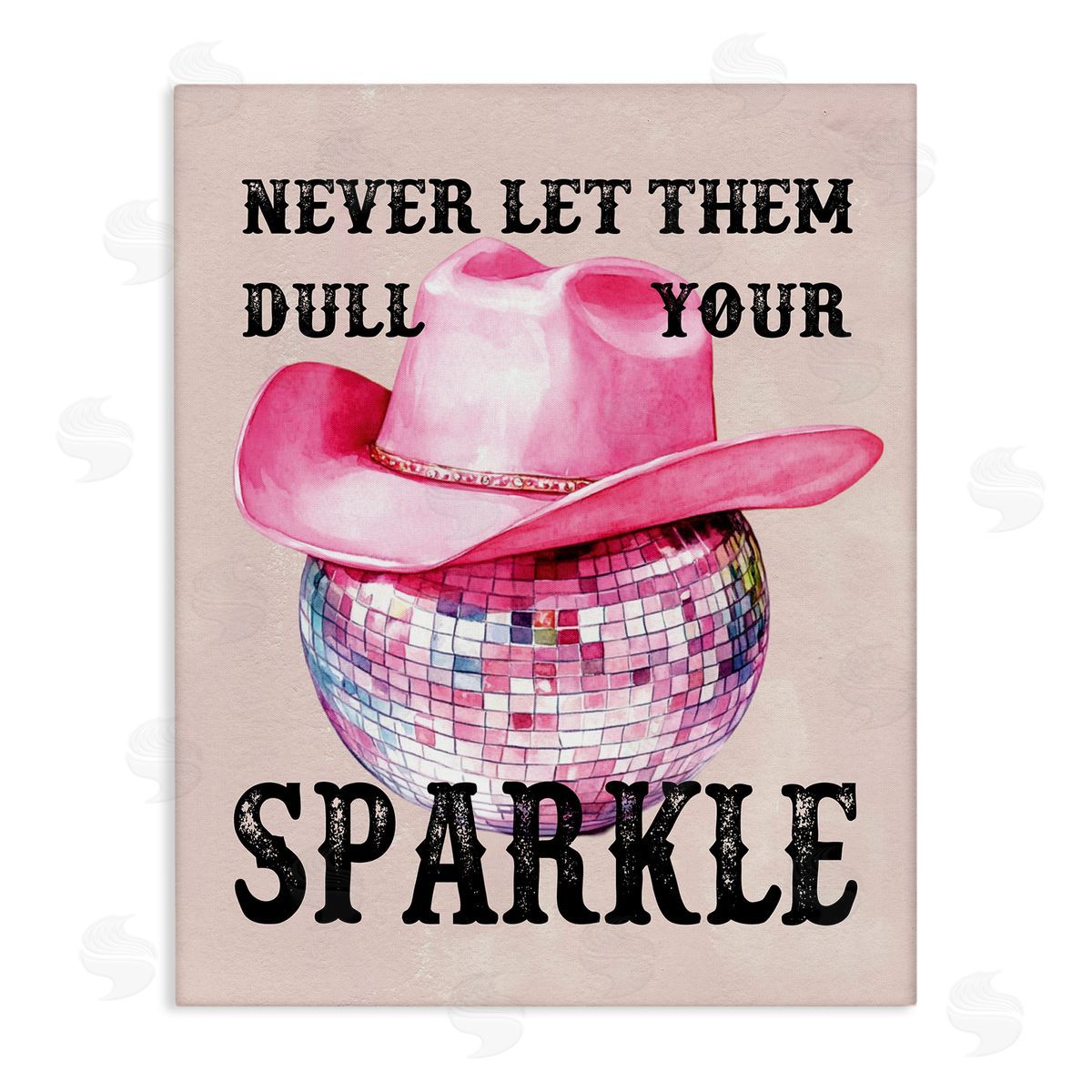 Don't Dull Your Sparkle Canvas Wall Art, Home Decor by Lettered and Lined