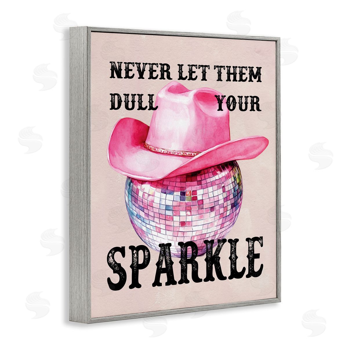 Don't Dull Your Sparkle Grey Frame Print Wall Art, Home Decor by Lettered and Lined