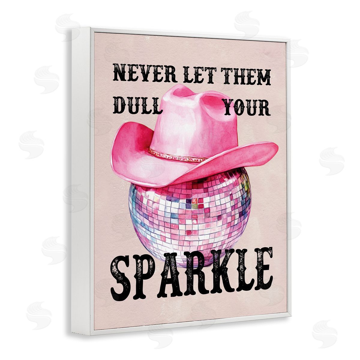 Don't Dull Your Sparkle White Frame Print Wall Art, Home Decor by Lettered and Lined