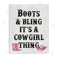 Lettered and Lined | Boots & Bling Cowgirl Thing