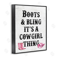 Lettered and Lined | Boots & Bling Cowgirl Thing