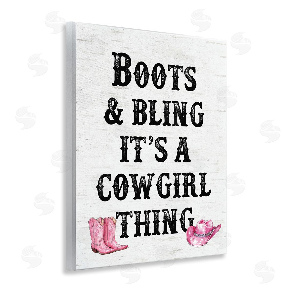 Boots & Bling Cowgirl Thing Wood Plaque Wall Art, Home Decor by Lettered and Lined