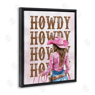 Lettered and Lined | Pink & Brown Howdy Cowgirl