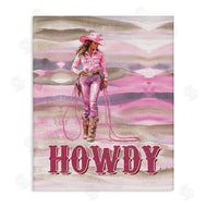 Lettered and Lined | Pastel Howdy Cowgirl