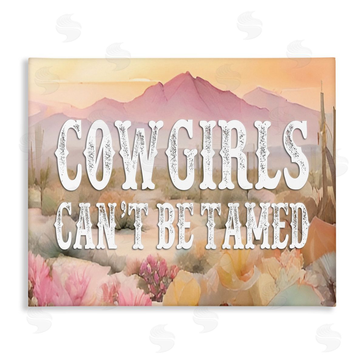 Cowgirls Can't Be Tamed Canvas Wall Art, Home Decor by Lettered and Lined