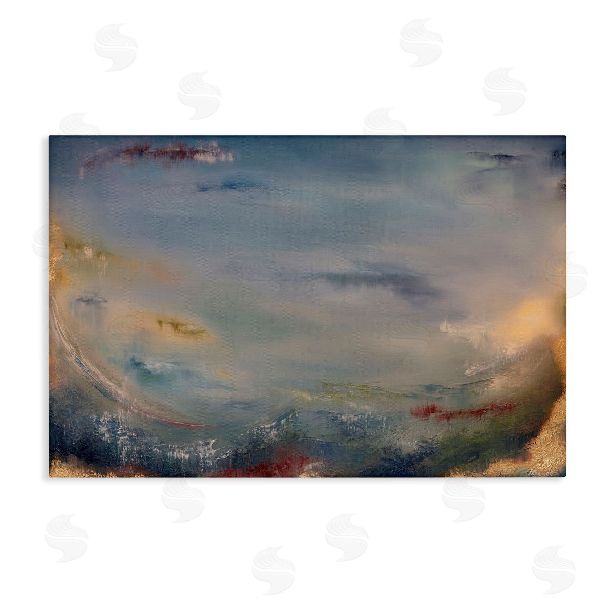 Bottom Of Ocean Abstraction Canvas Wall Art, Home Decor by Lydia Orange