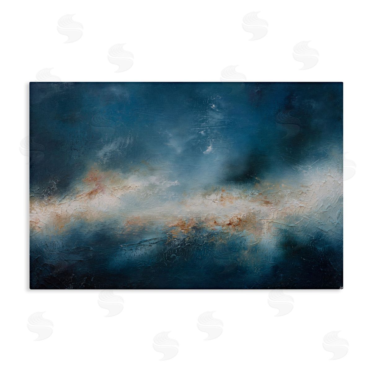Beneath The Surface Abstract Canvas Wall Art, Home Decor by Lydia Orange