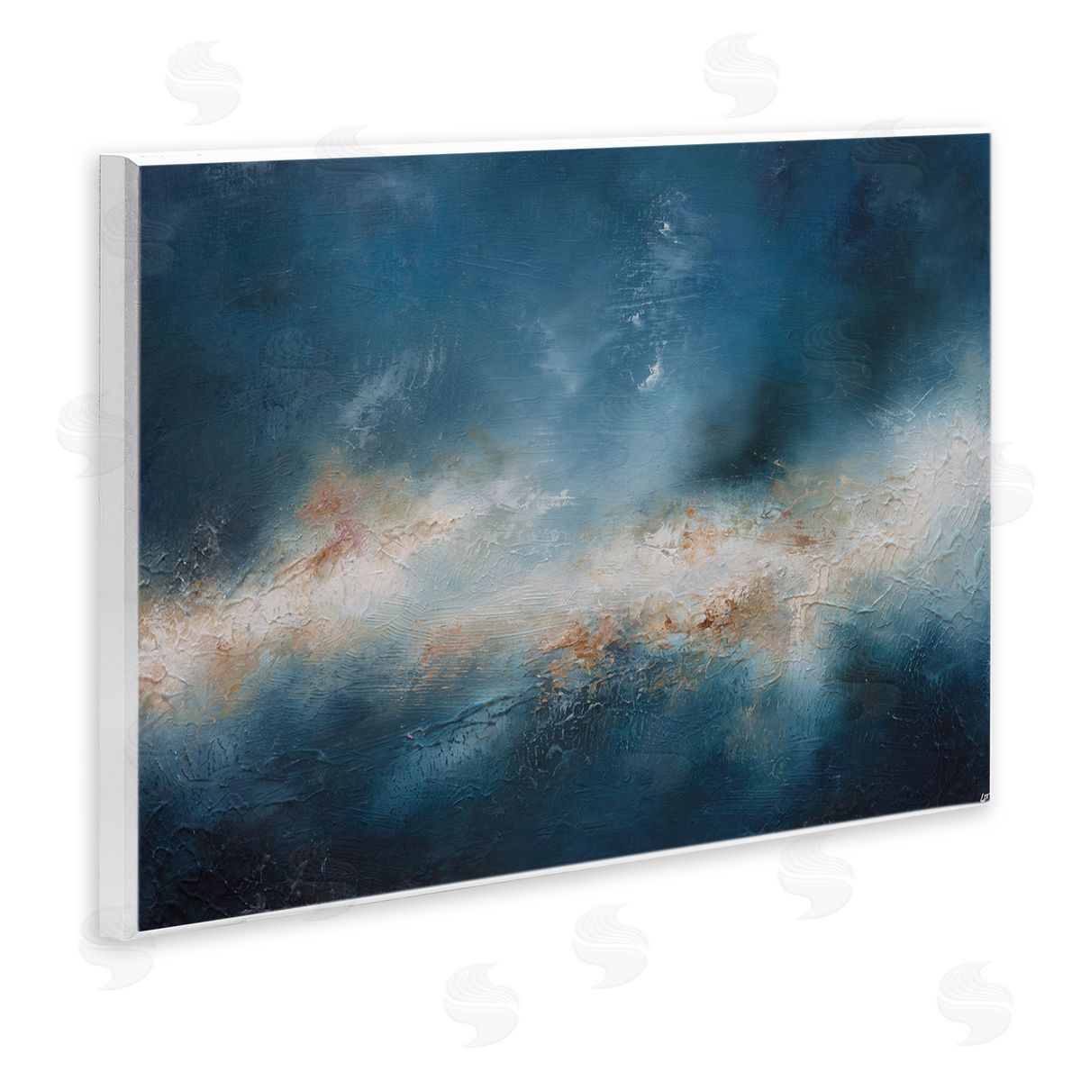 Beneath The Surface Abstract Wood Plaque Wall Art, Home Decor by Lydia Orange
