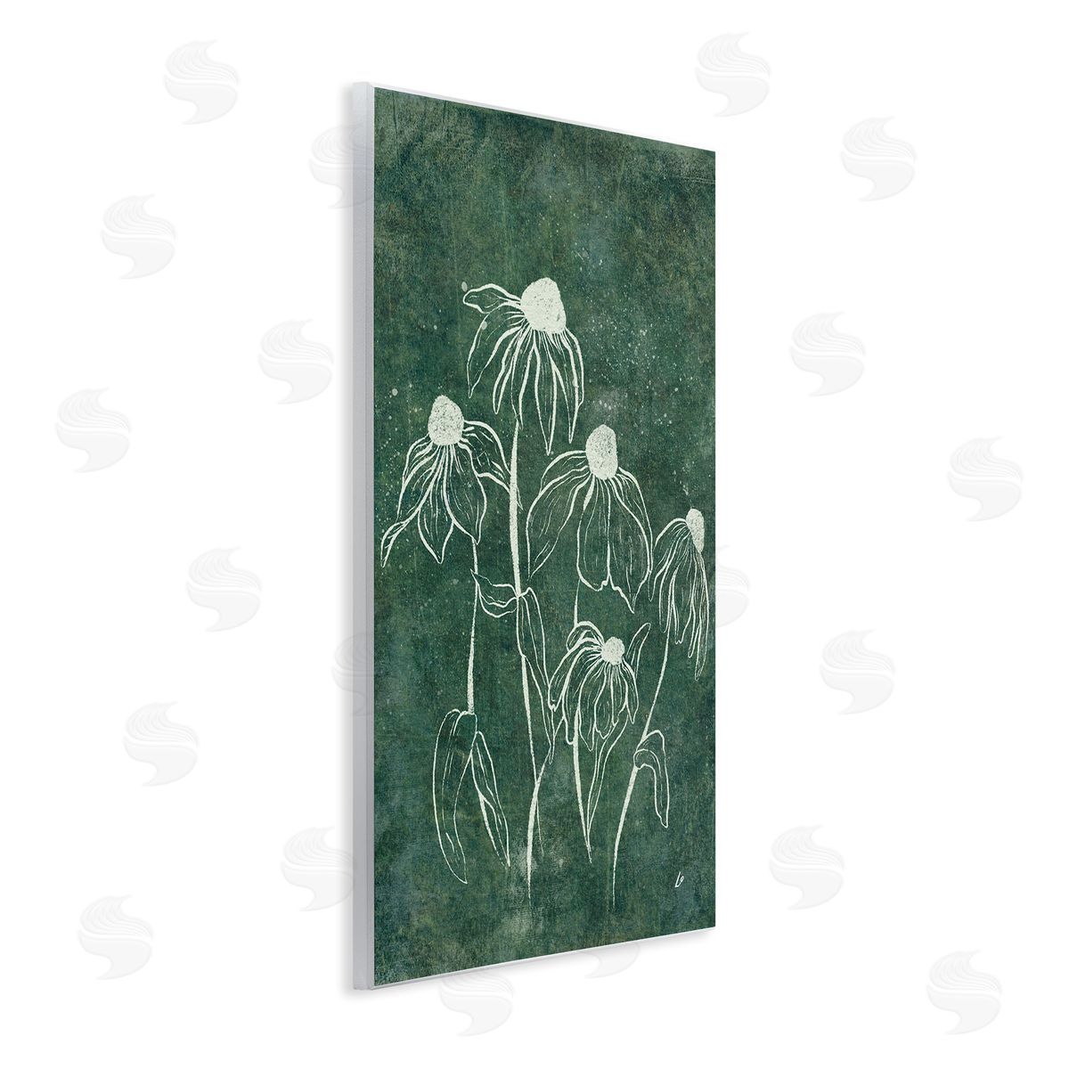 Echinacea Garden Blooms Wood Plaque Wall Art, Home Decor by Lydia Orange
