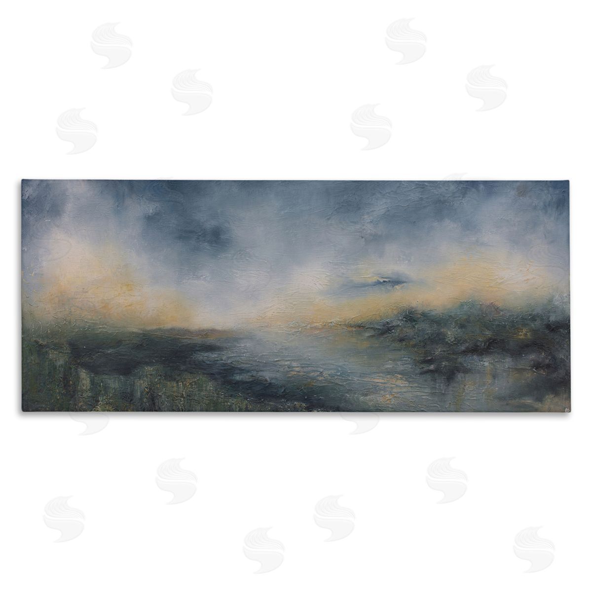 Fame Islands Abstraction Canvas Wall Art, Home Decor by Lydia Orange