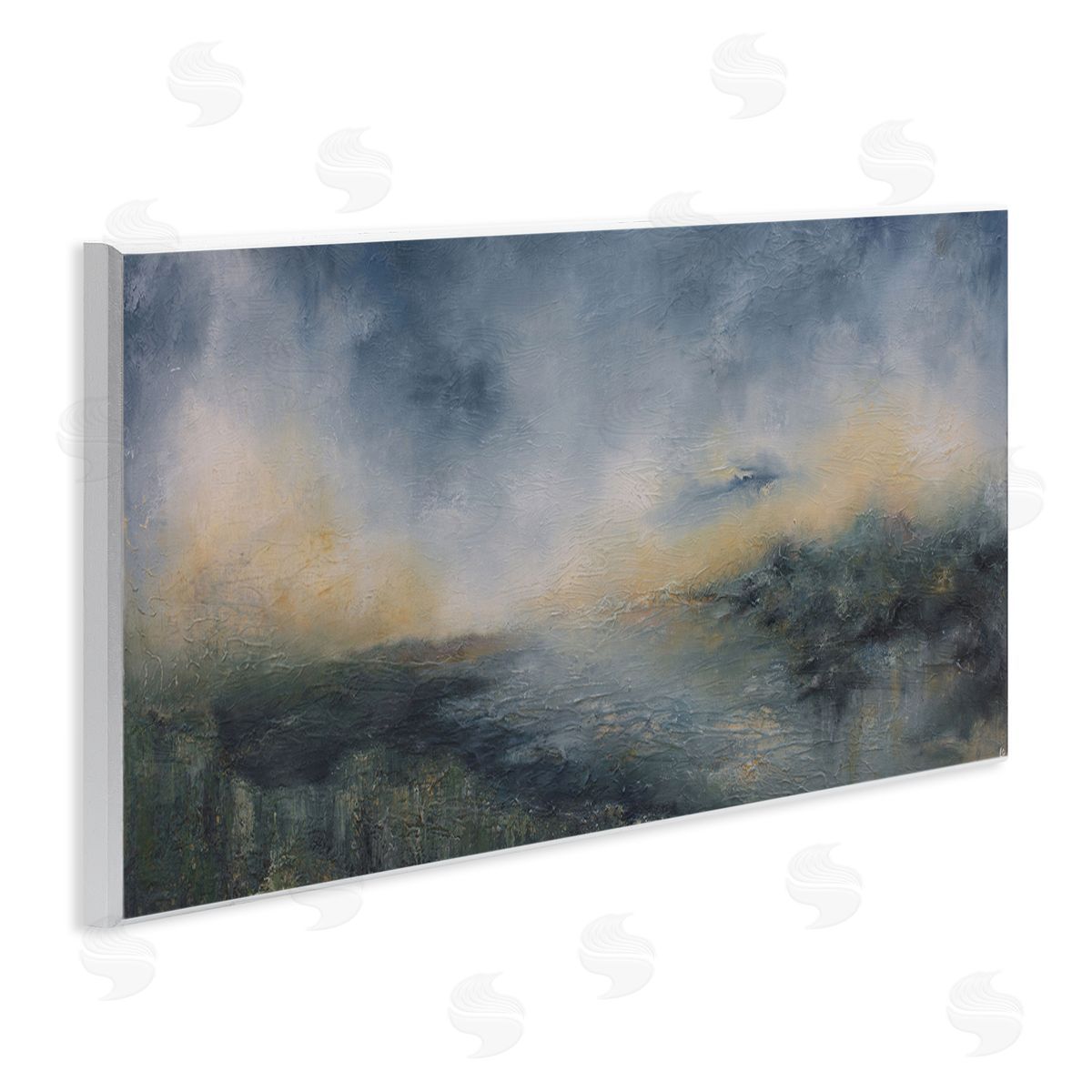 Fame Islands Abstraction Wood Plaque Wall Art, Home Decor by Lydia Orange