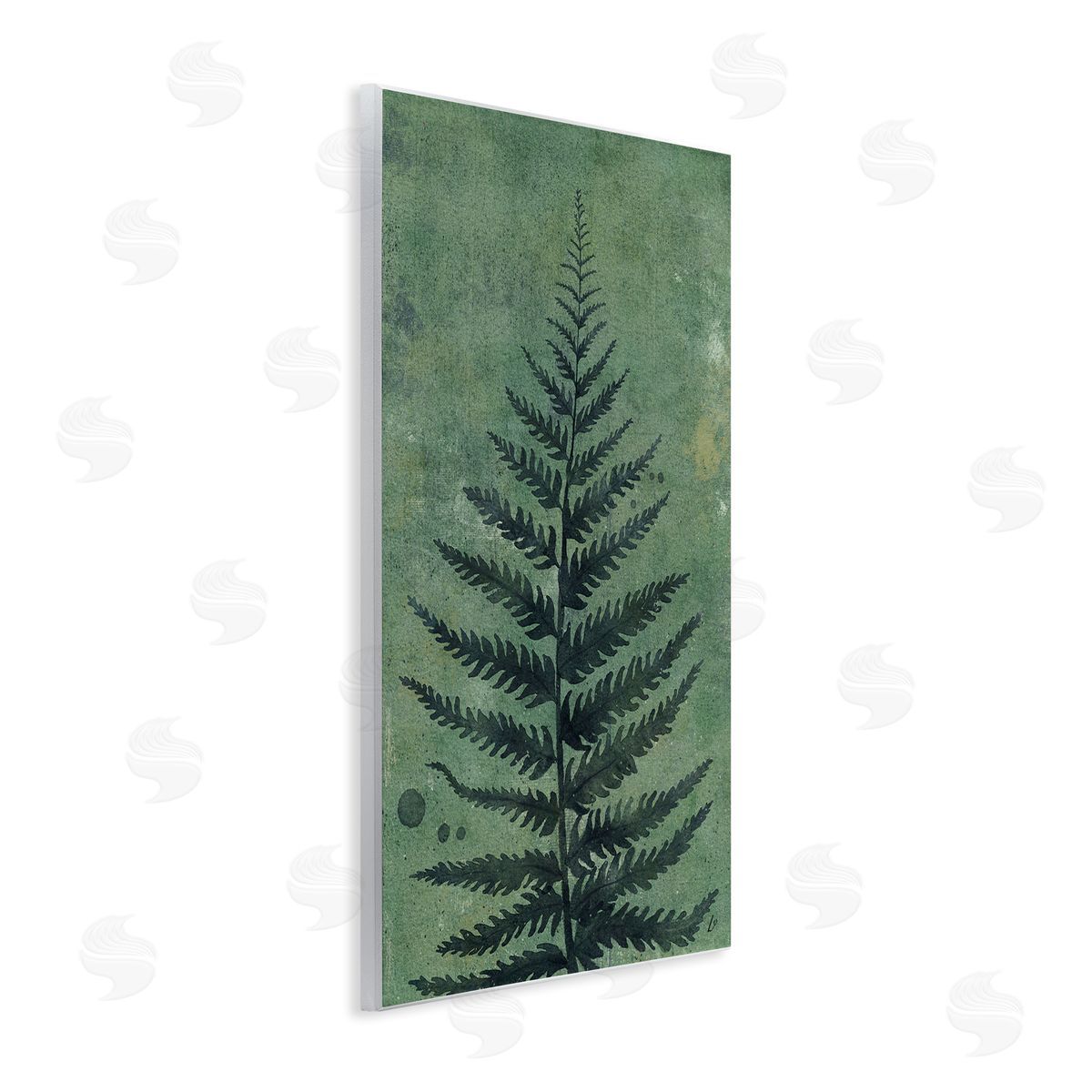 Rustic Fern Impression Wood Plaque Wall Art, Home Decor by Lydia Orange