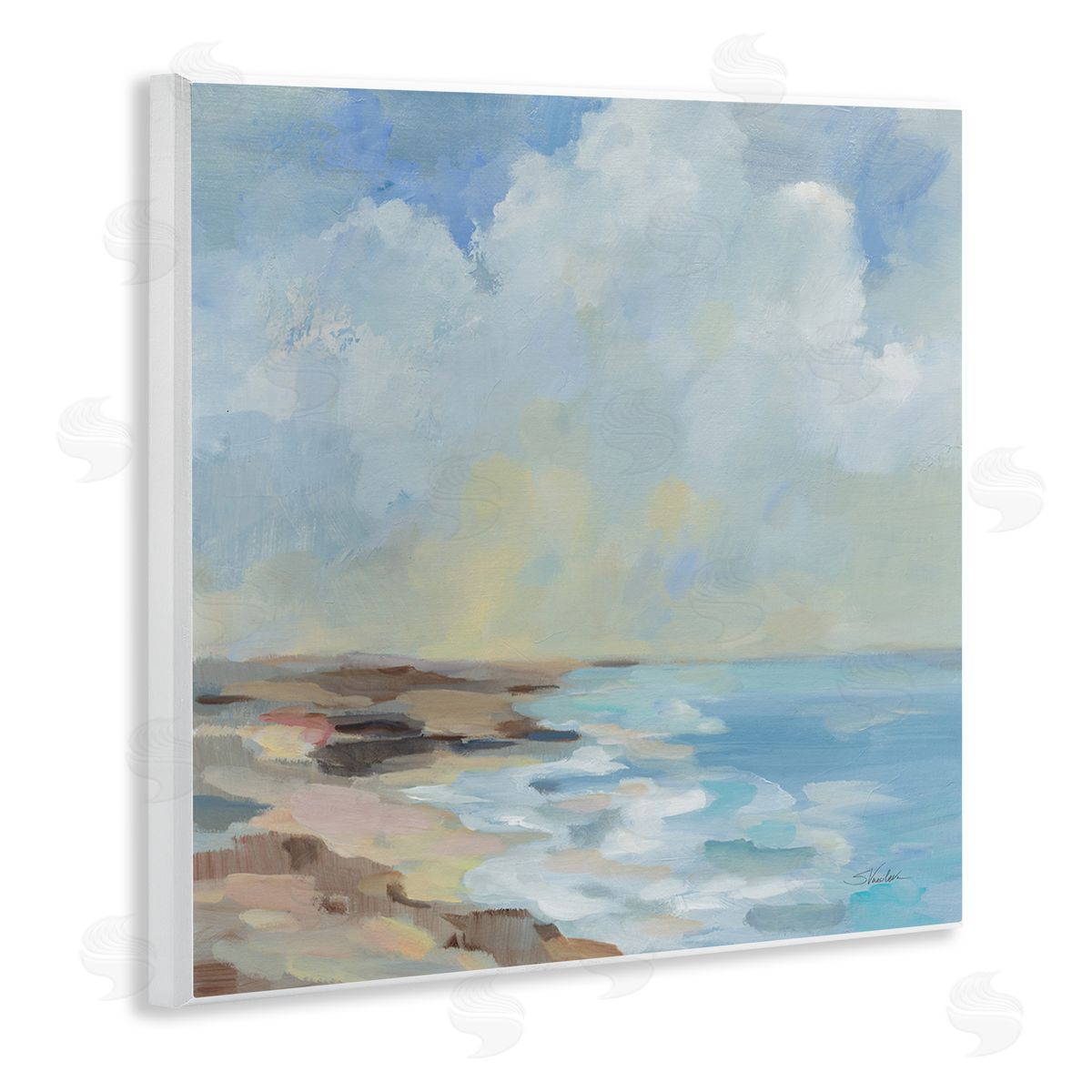 By The Beach Shore Wood Plaque Wall Art, Home Decor by Silvia Vassileva