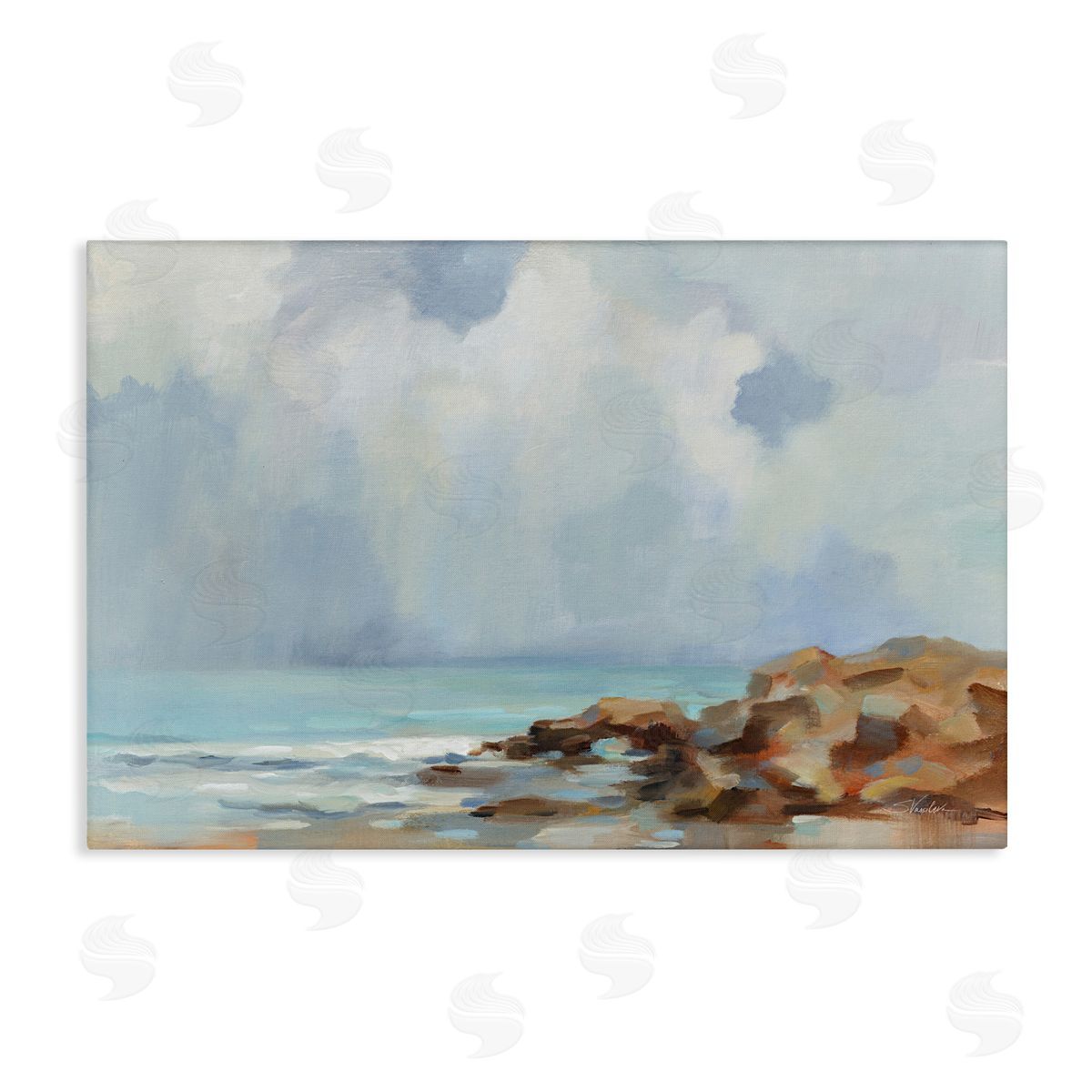 Morning at Stone Beach Canvas Wall Art, Home Decor by Silvia Vassileva