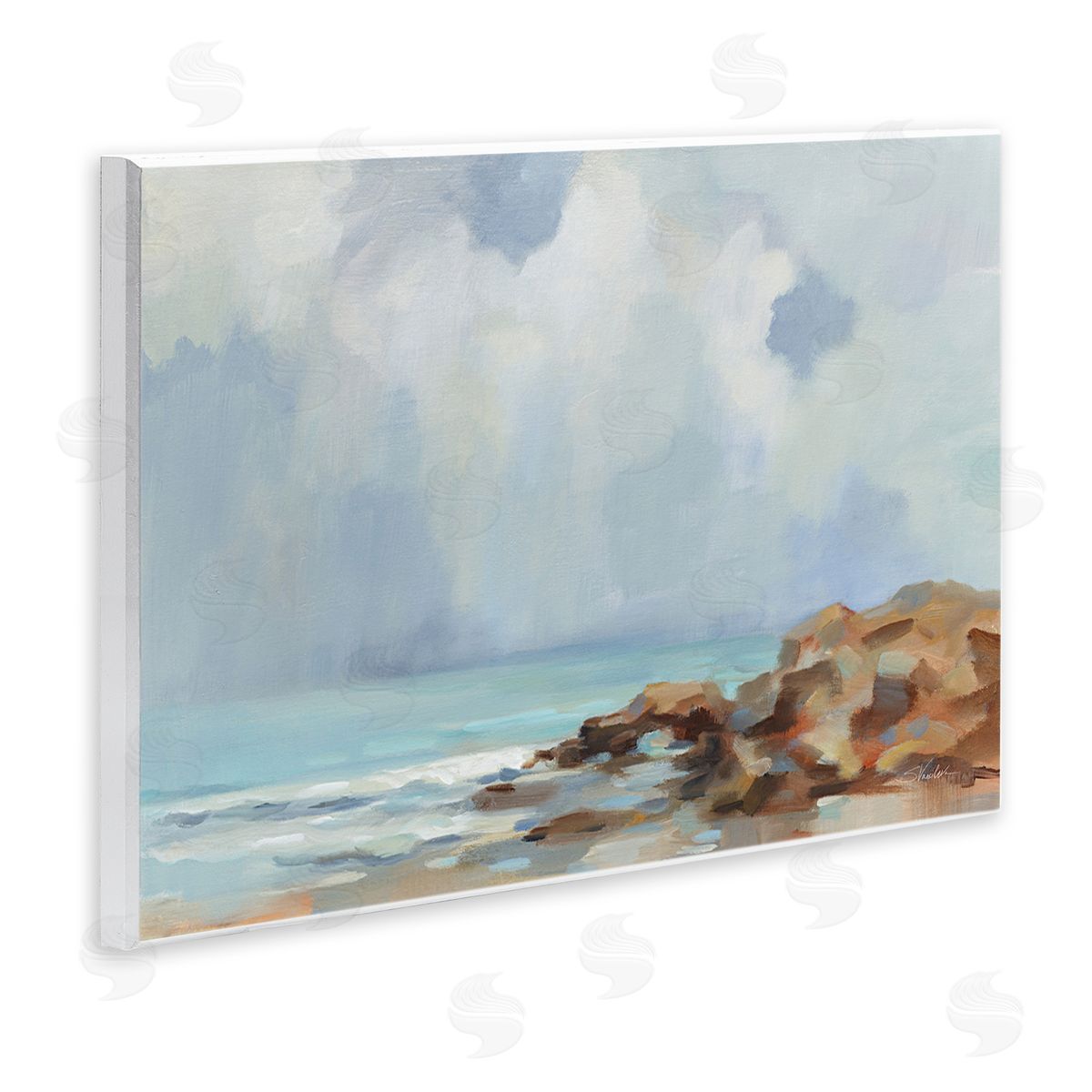 Morning at Stone Beach Wood Plaque Wall Art, Home Decor by Silvia Vassileva
