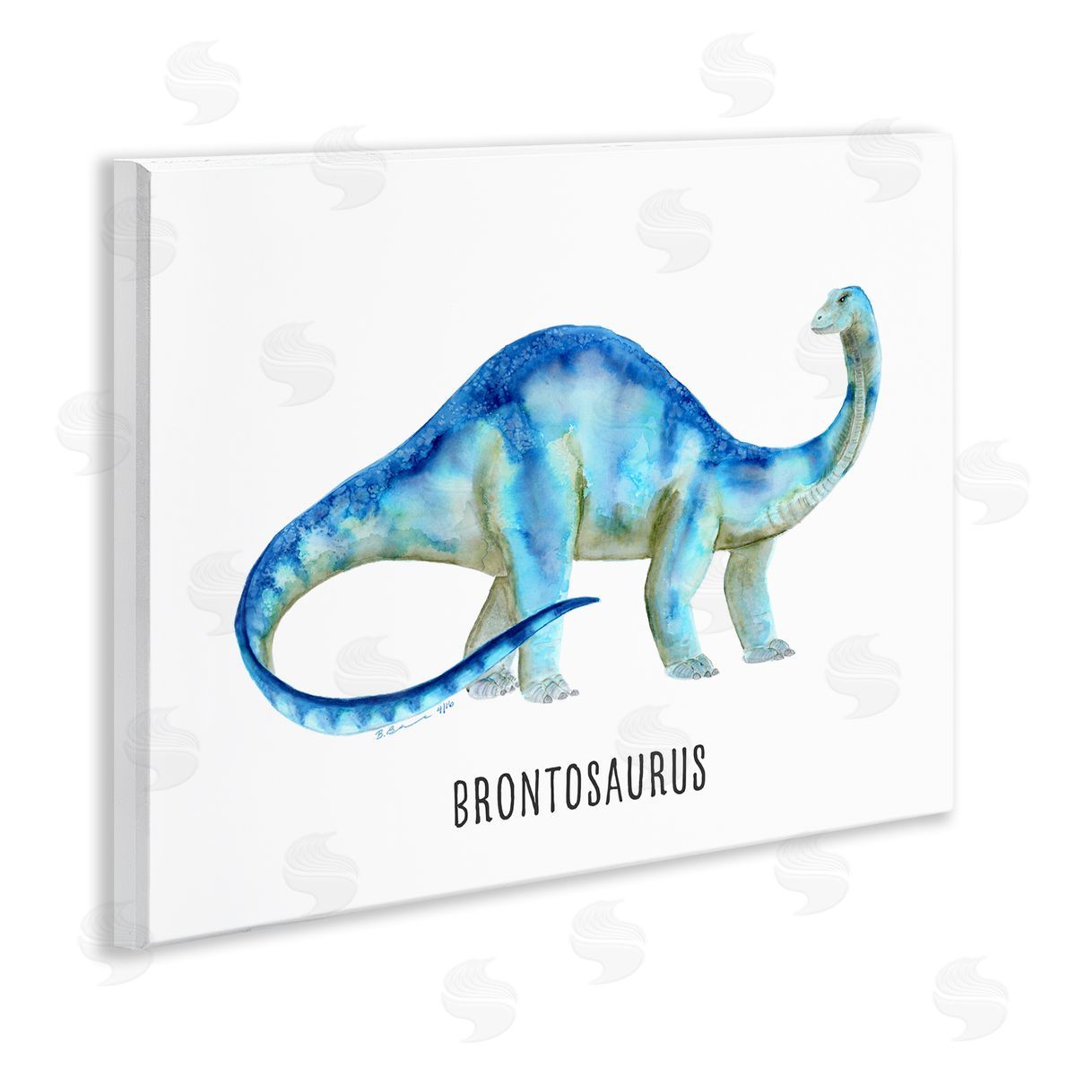 Brontosaurus Dinosaur Learning Wood Plaque Wall Art, Home Decor by Brett Blumenthal
