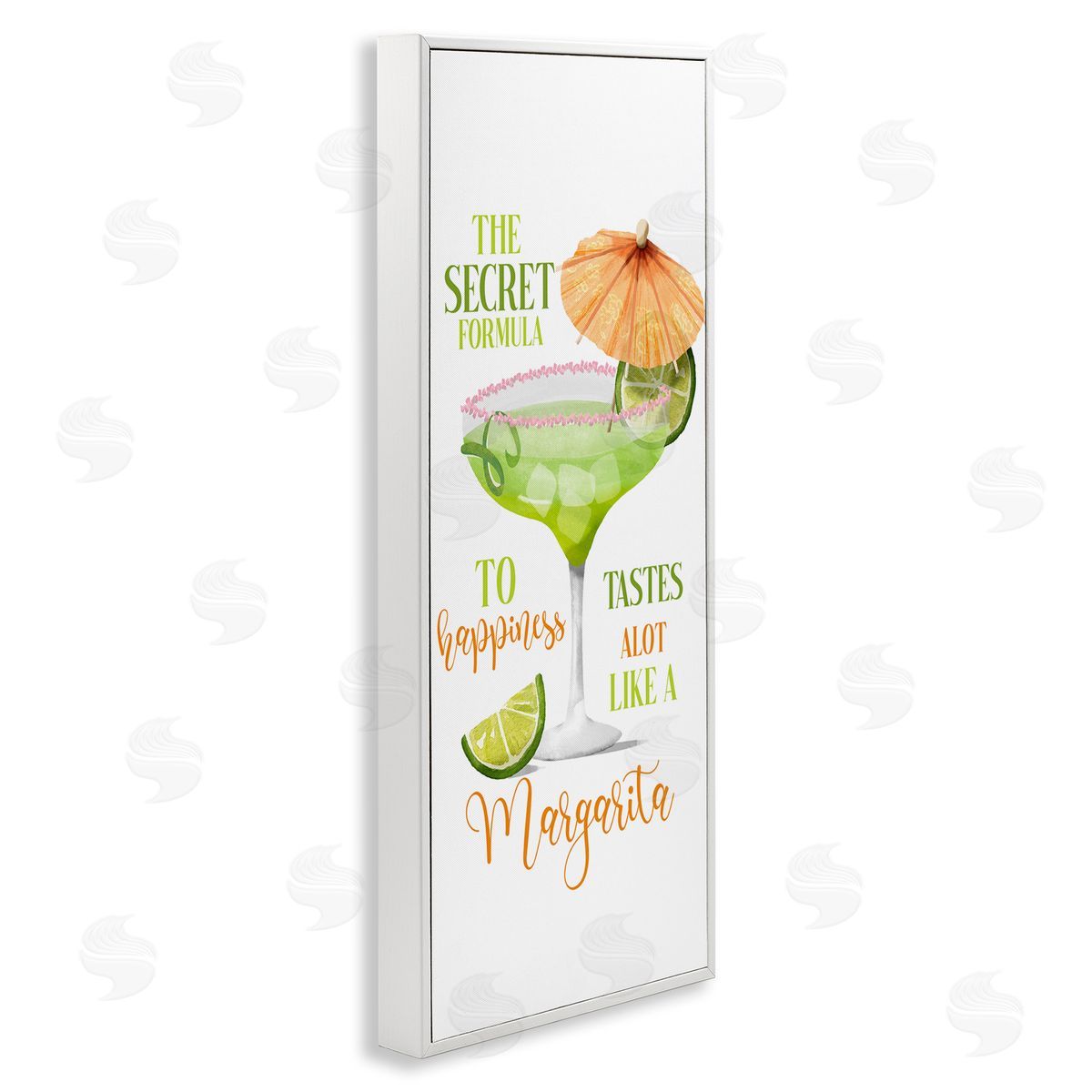 Fun Margarita Expression White Frame Print Wall Art, Home Decor by Deane Beesley