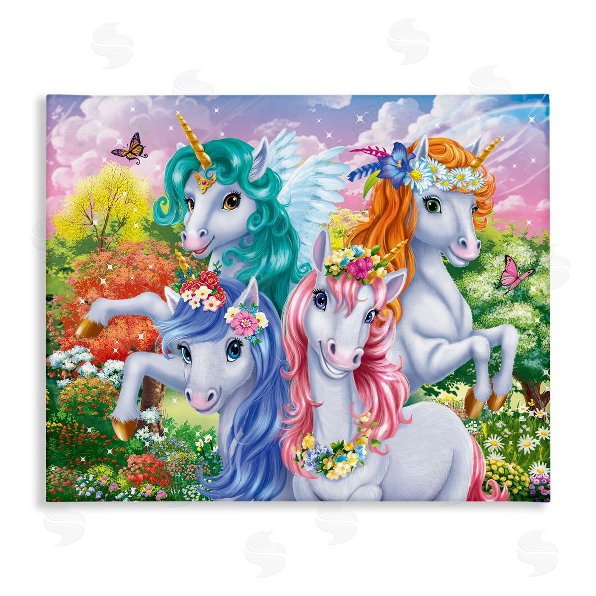 Cute Unicorn Selfie Canvas Wall Art, Home Decor by Image World