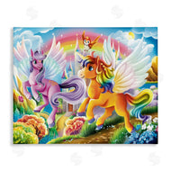 Image World | Fluttering Unicorns & Rainbow