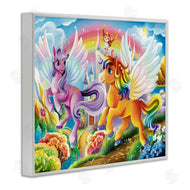 Image World | Fluttering Unicorns & Rainbow