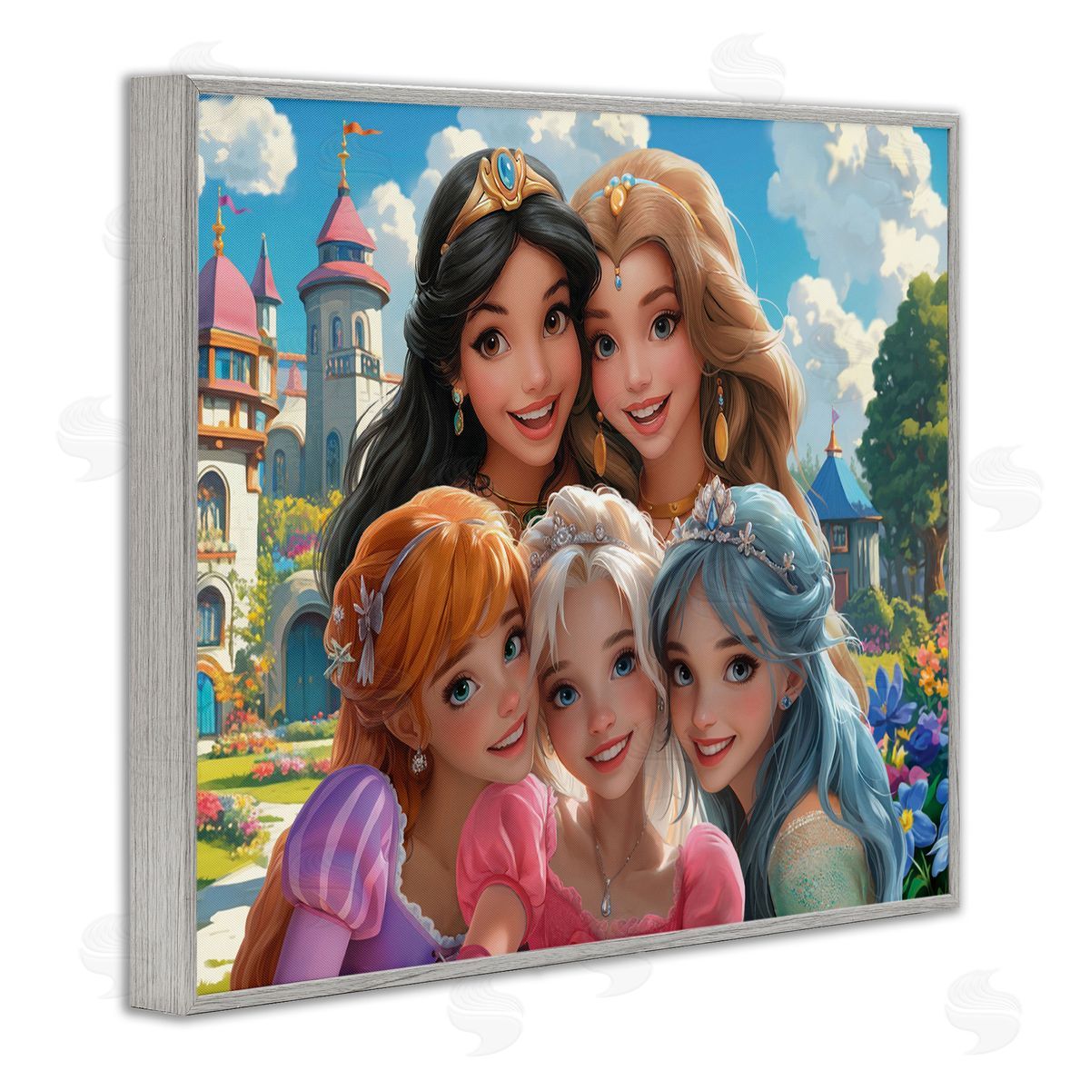 Princess Selfie by Castle Grey Frame Print Wall Art, Home Decor by Image World