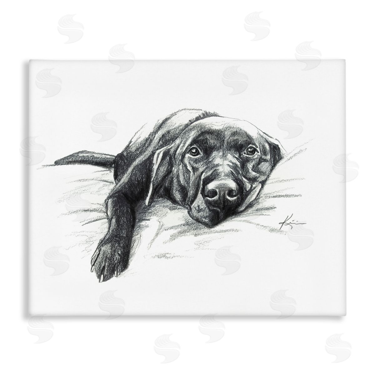Naptime Black Labrador Canvas Wall Art, Home Decor by Lindsay Kivi Fine Art