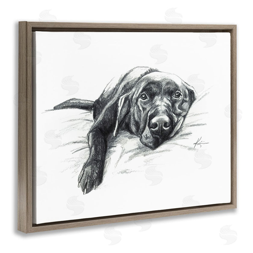 Lindsay Kivi Fine Art | Naptime Black Labrador