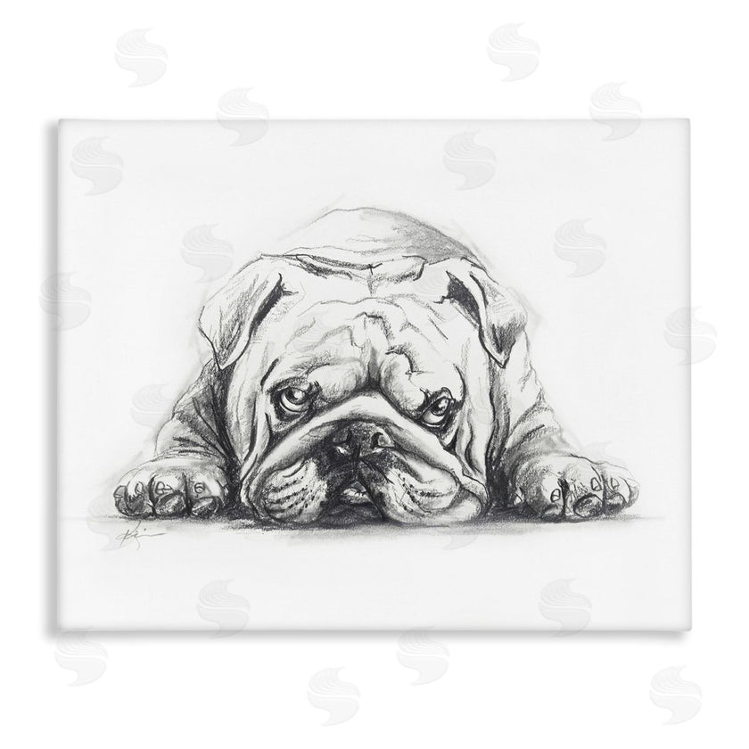 Lindsay Kivi Fine Art | Bulldog Puppy Naptime