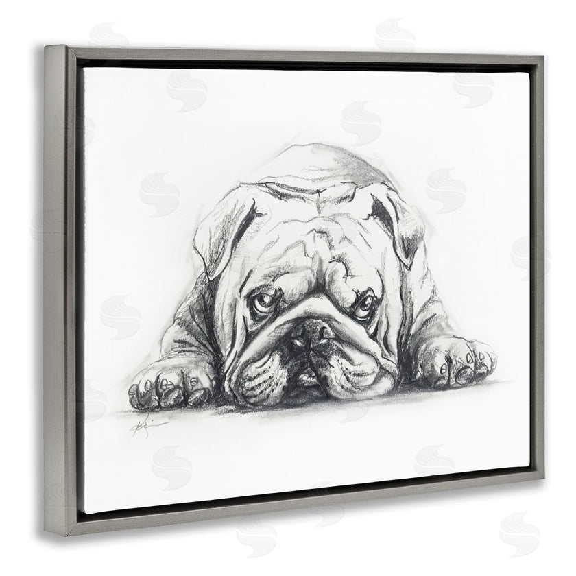 Lindsay Kivi Fine Art | Bulldog Puppy Naptime