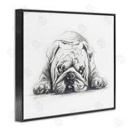 Lindsay Kivi Fine Art | Bulldog Puppy Naptime